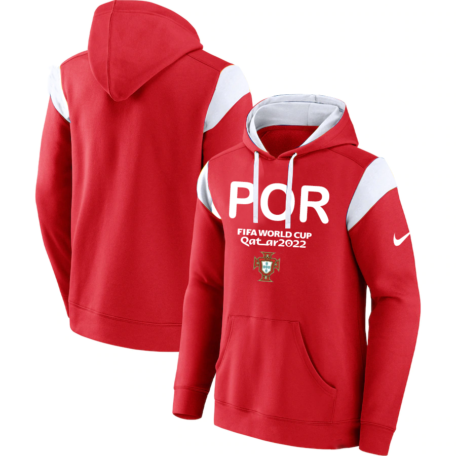 Men's Portugal Red 2022 FIFA World Cup Soccer Hoodie Men's Portugal Red 2022 FIFA World Cup Soccer Hoodie